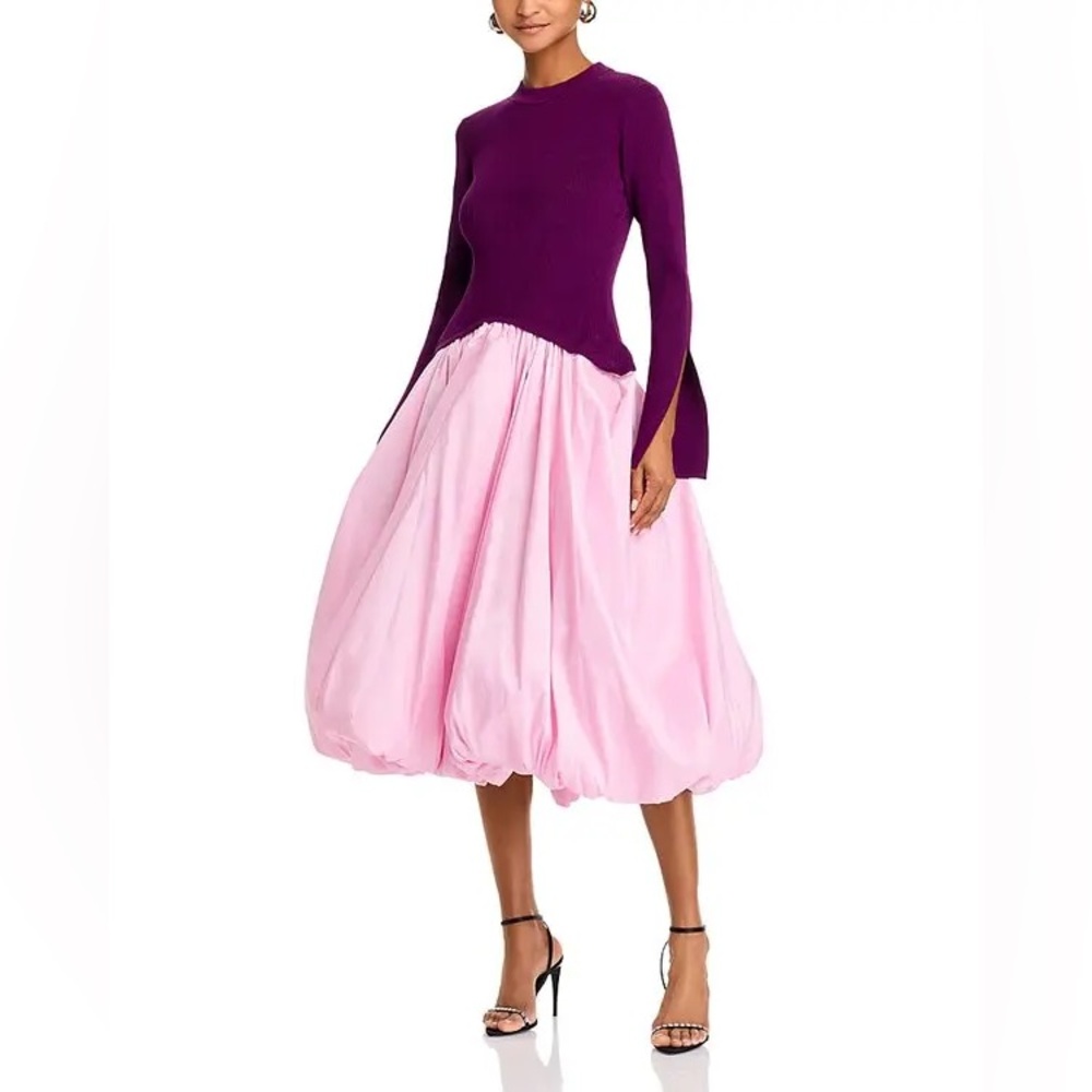 Purple and Pink Long Sleeve Dress